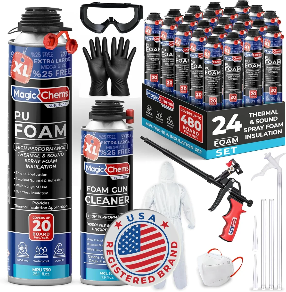 Magic Chems Spray Foam Kit 24-can spray foam insulation kit