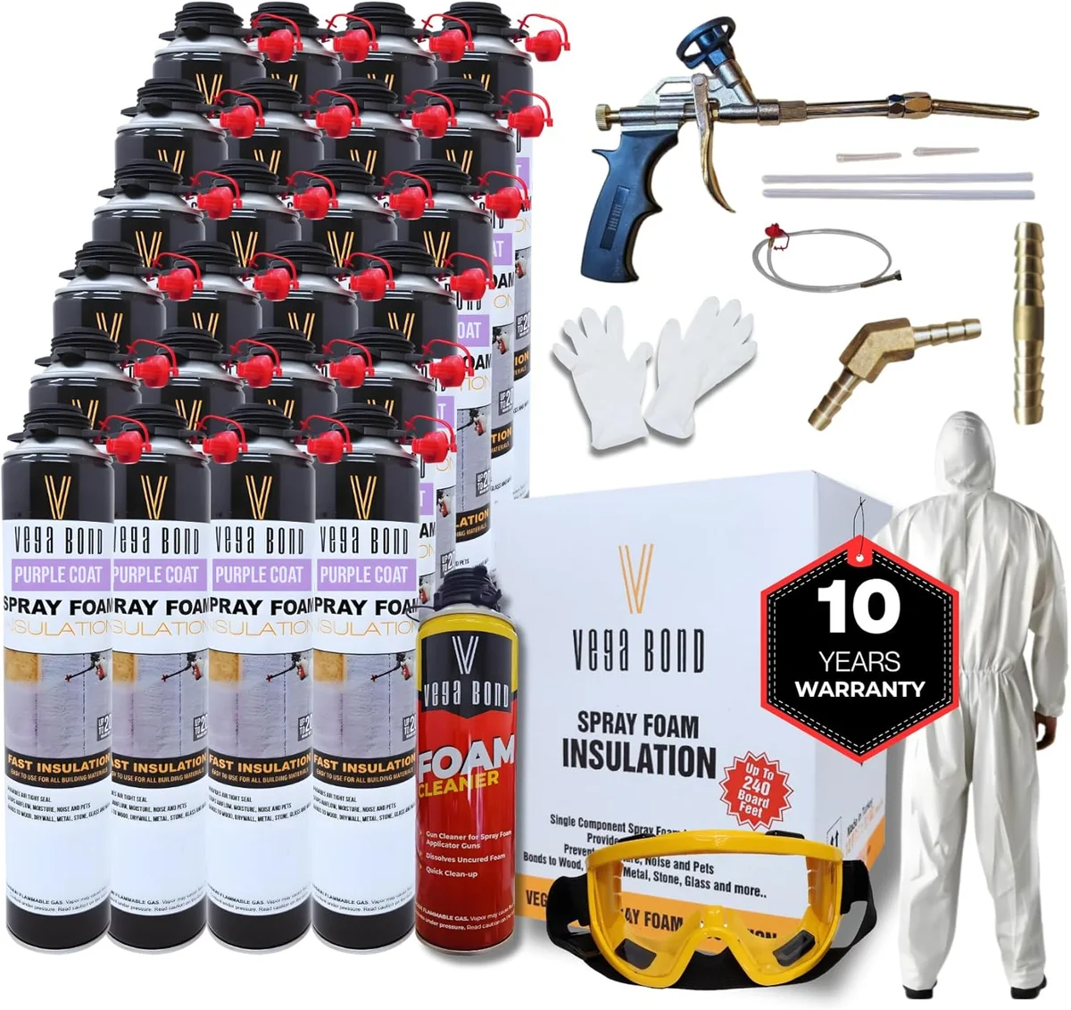 Vega Bond Purplecoat 24-can spray foam insulation kit